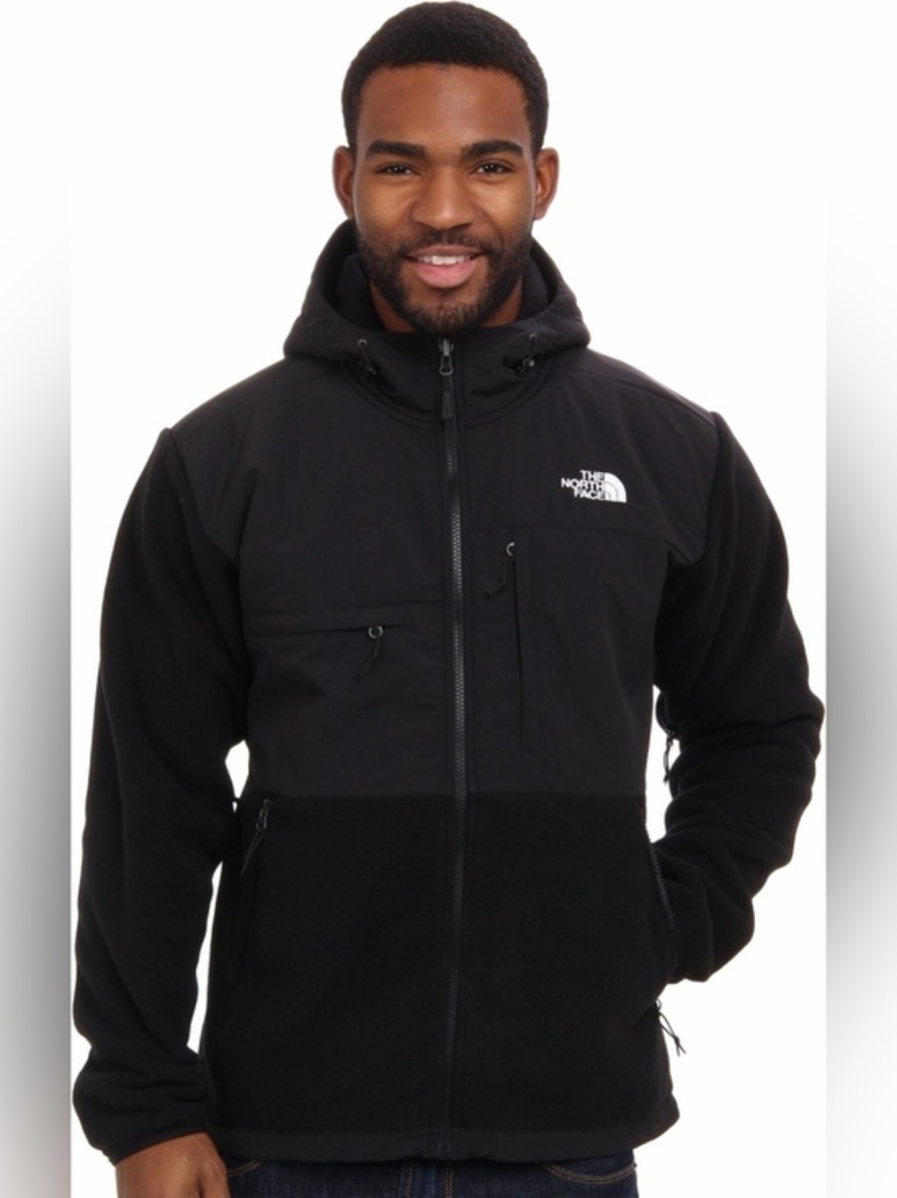 The North Face Denali Fleece Full Zip Jacket Black Mens Size XL